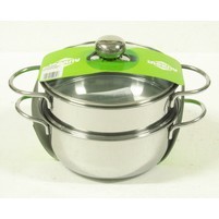 VAPORIERA INOX COP.VETRO CM.20 VAPORIERA INOX COP.VETRO CM.20