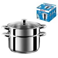 VAPORIERA INOX C-C VETRO CM. 22 DIVINA