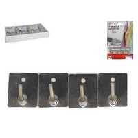 GANCI ADESIVI INOX PZ.4 GANCI ADESIVI INOX PZ.4