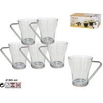 TAZZE VETRO M-INOX PZ.6