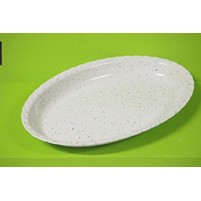VASSOIO MELAMINA OVALE VERDE CM.48