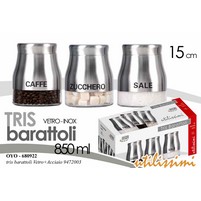 BARATTOLI VETRO-INOX PZ.3