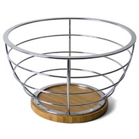 CENTROTAVOLA FRUTTIERA INOX BAMBOO CM.26