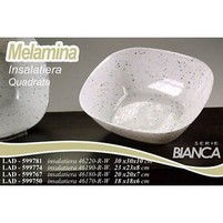 INSALATIERA MELAMINA QUADRA CUORI CM.18-20
