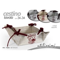 CESTINO PANE STOFFA RIGIDO 20X20