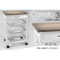 CARRELLO LEGNO C-CASSETTO 47x37 H76 CARRELLO LEGNO C-CASSETTO 47x37 H76