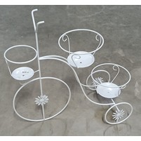 PORTAVASO FERRO BICICLETTA 3 POSTI BIANCO