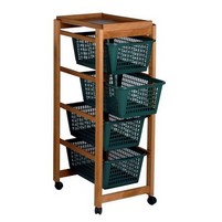 CARRELLO LEGNO LARA 4-PIANI STRETTO