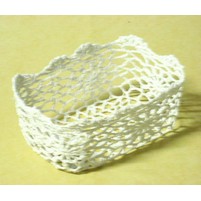 CESTINO UNCINETTO RETTANG. BIANCO CM.19