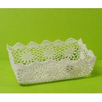 CESTINO UNCINETTO RETTANG. BIANCO CM.31X18 H10