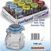 BARATTOLO VETRO MINI ERMETICO 100ml