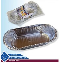 FORMA ALLUMINIO OVALE 13X6H2,5 PZ.6