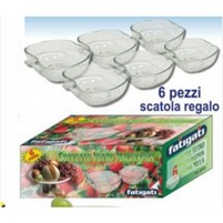 COPPETTE MACEDONIA VETRO FOGLIA PZ.6 COPPETTE MACEDONIA VETRO FOGLIA PZ.6