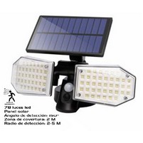 LAMPADA SOLARE DA PARETE 78 LED