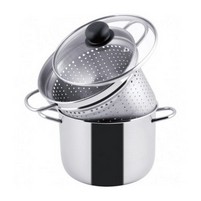 SPAGHETTIERA INOX CM.22 C-COP.VETRO