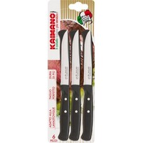 COLTELLI BISTECCA PZ.6 M-NERO BULLONATO