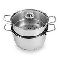 VAPORIERA INOX CM.22 COP. VETRO