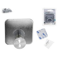 GANCIO ADESIVO POMO INOX