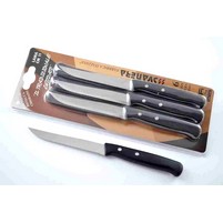 COLTELLI BISTECCA PZ.6 M-NERO BULLONATO COLTELLI BISTECCA PZ.6 M-NERO BULLONATO