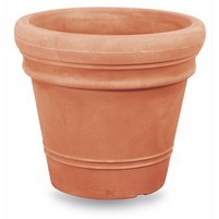 VASO LISCIO TERRA DI SIENA CM. 35