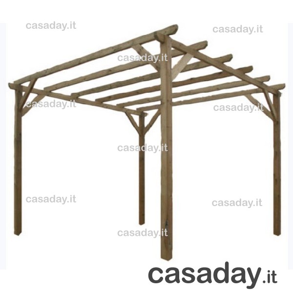 GAZEBO PERGOLA LEGNO 3X3 