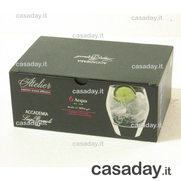 BICCHIERI ATELIER ACQUA BAS. cl.34 PZ.6 bormioli luigi