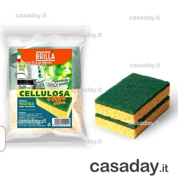 SPUGNE CUCINA FIBRA E CELLULOSA PZ.2 SPUGNE CUCINA FIBRA E CELLULOSA PZ.2