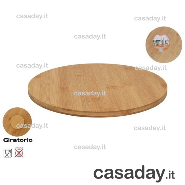 TAGLIERE LEGNO GIREVOLE CM.30 BAMBOO 