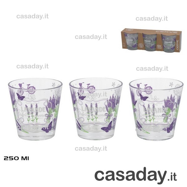 BICCHIERI LAVANDA CL.25 PZ.3 cerve BICCHIERI LAVANDA CL.25 PZ.3 cerve