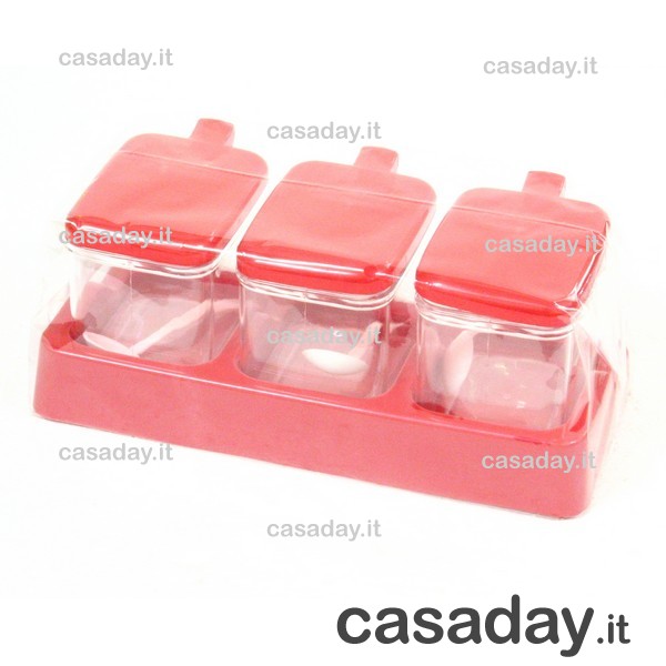 BARATTOLI PLASTICA C-MENSOLA+CUCCH. PZ.3 