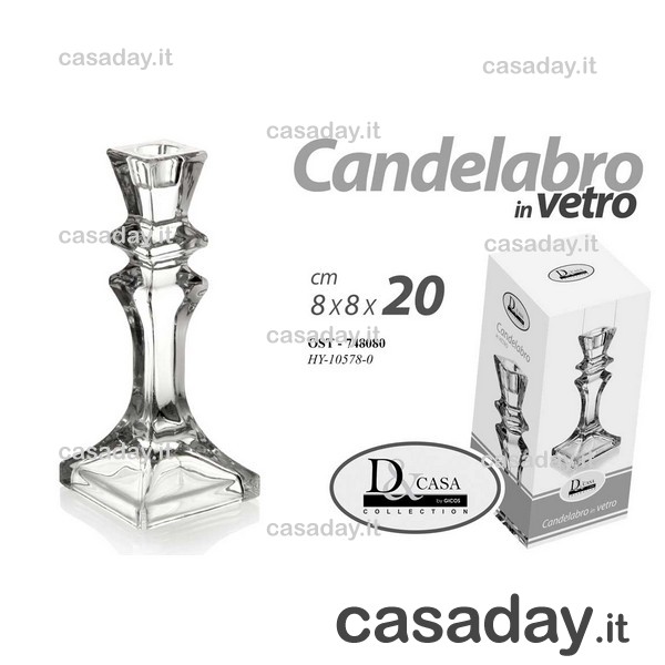 PORTACANDELA VETRO CM.20 PORTACANDELA VETRO CM.20