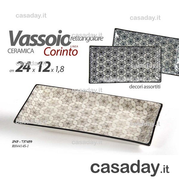 VASSOIO CERAMICA RETT.24X12 