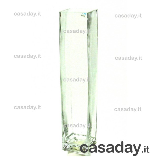 VASO VETRO QUADRO CM.40 