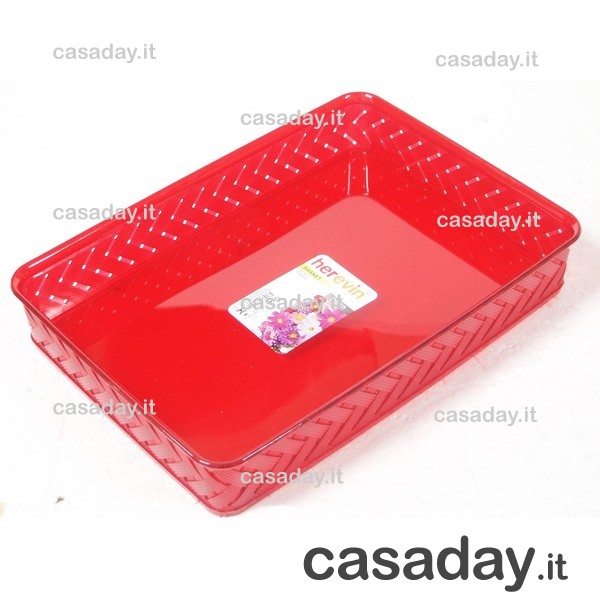 CESTINO PORTATUTTO ACRILICO 36X25H6 CESTINO PORTATUTTO ACRILICO 36X25H6