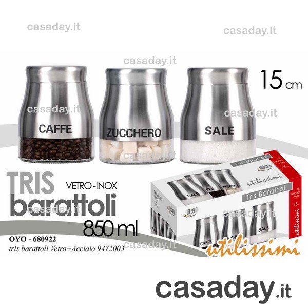 BARATTOLI VETRO-INOX PZ.3 BARATTOLI VETRO-INOX PZ.3