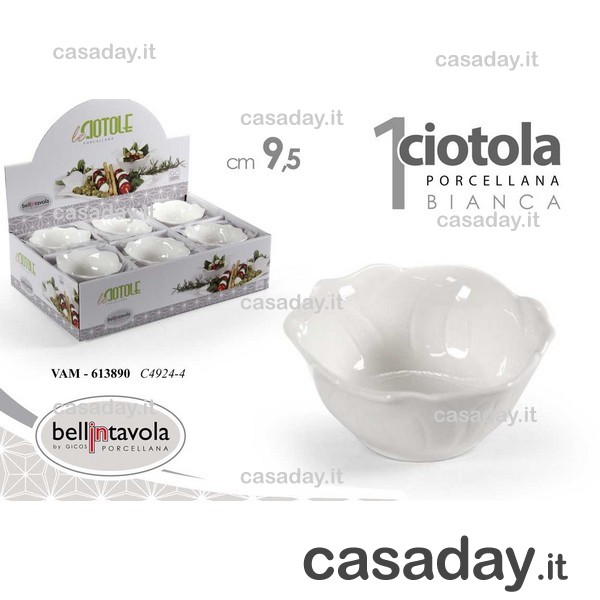 CIOTOLINA APERITIVO PORCELLANA CM.9 CIOTOLINA APERITIVO PORCELLANA CM.9