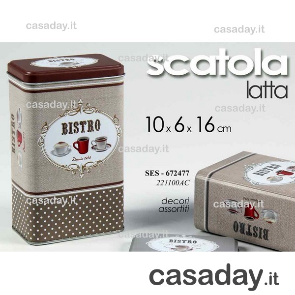 BARATTOLO SCATOLA LATTA CAFFE' 