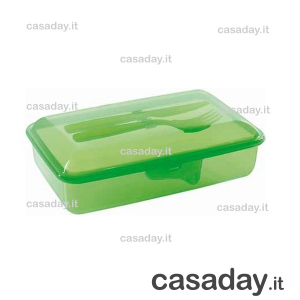 SCATOLA MERENDA CON POSATE RETT. 502 cosmoplast SCATOLA MERENDA CON POSATE RETT. 502 cosmoplast