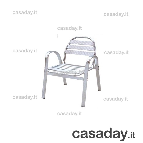 SEDIA ALLUMINIO GRIGIO BAR 40732 