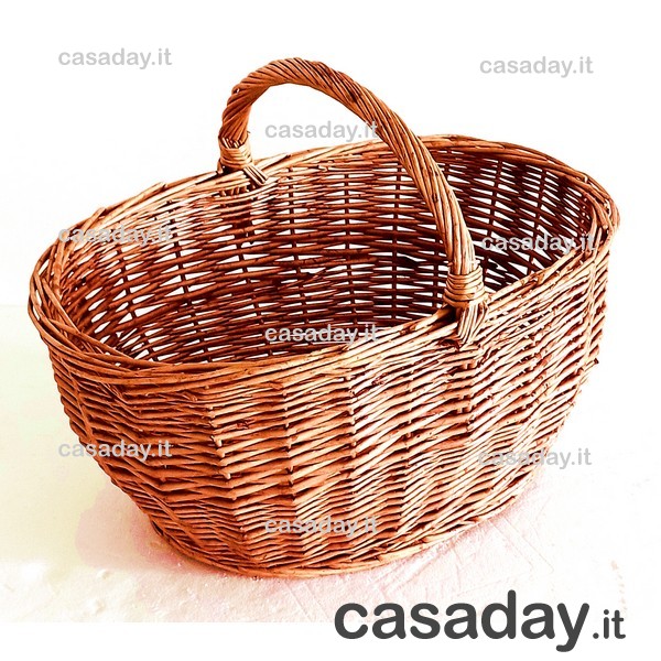 CESTO FUNGHI VIMINI OVALE GRANDE 51X35 CESTO FUNGHI VIMINI OVALE GRANDE 51X35