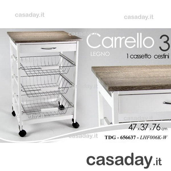CARRELLO LEGNO C-CASSETTO 47x37 H76 CARRELLO LEGNO C-CASSETTO 47x37 H76