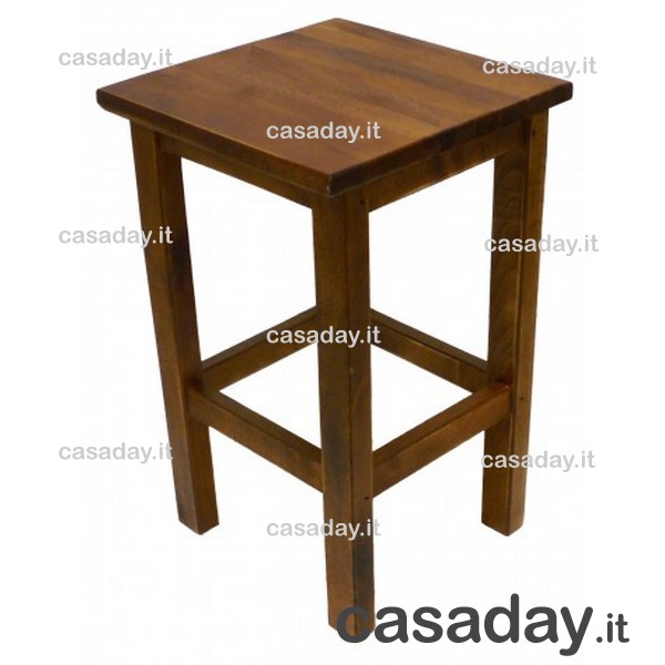 SGABELLO LEGNO QUADRATO NOCE 