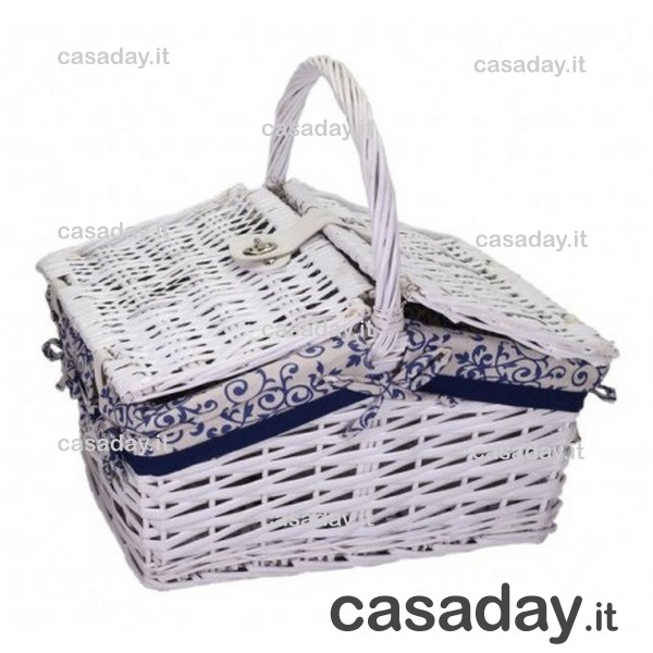 CESTO PIC-NIC RETTANGOLARE C-FODERA CM.35X25 CESTO PIC-NIC RETTANGOLARE C-FODERA CM.35X25