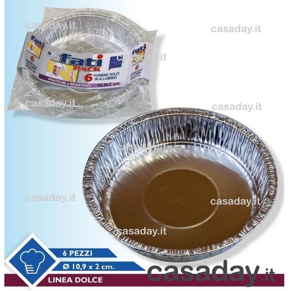 FORMA CROSTATINA ALLUM.PZ.6 CM.10 FORMA CROSTATINA ALLUM.PZ.6 CM.10