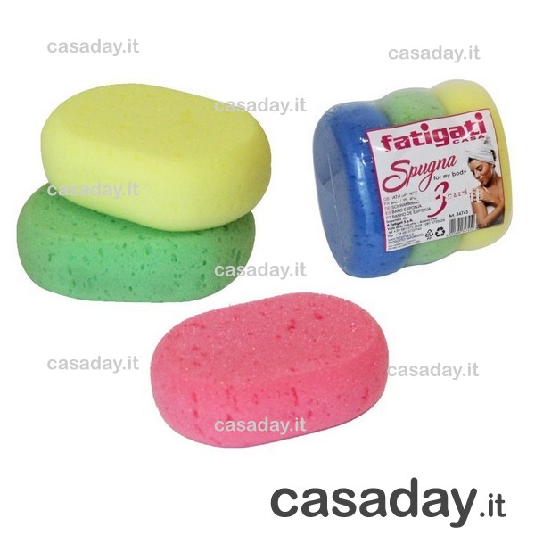SPUGNE BAGNO OVALI PZ.3 CM.15 SPUGNE BAGNO OVALI PZ.3 CM.15