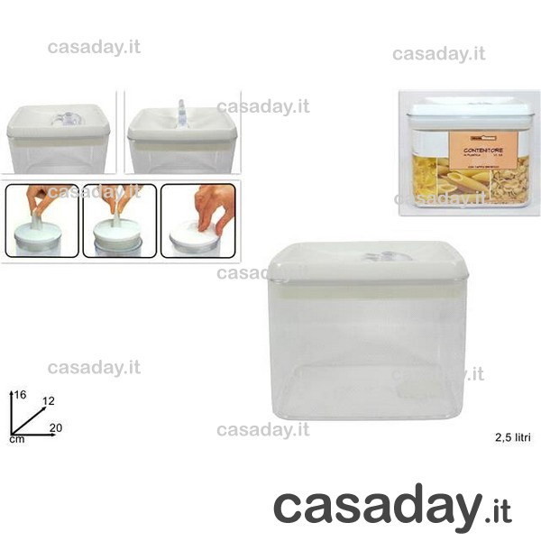 BARATTOLO PLASTICA ERMETICO L.2,5 BARATTOLO PLASTICA ERMETICO L.2,5