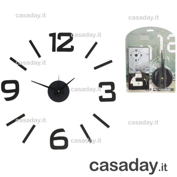 OROLOGIO DA PARETE ADESIVO 50X50 OROLOGIO DA PARETE ADESIVO 50X50