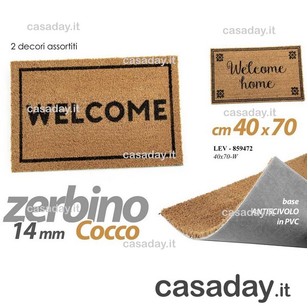 ZERBINO COCCO FONDO GOMMA 40X70 ZERBINO COCCO FONDO GOMMA 40X70