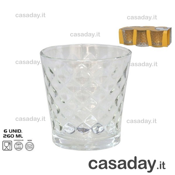 BICCHIERI VETRO PZ.6 CL.26 