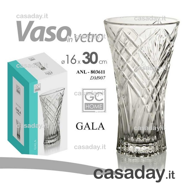 VASO VETRO GALA-IRIS CM.30X16 VASO VETRO GALA-IRIS CM.30X16